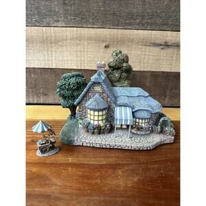 Hawthorne Thomas Kinkade Lamplight Village "Falbrooke Florist" And Lady